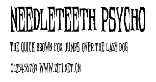 Needleteeth Psycho.ttf字體轉換器圖片