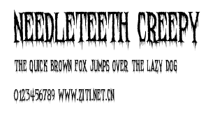 Needleteeth Creepy.ttf字體轉換器圖片