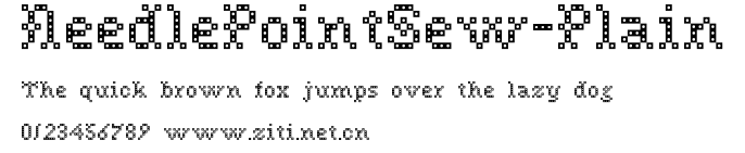 NeedlePointSew-Plain.ttf字體轉換器圖片