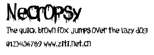 Necropsy.ttf字體轉換器圖片