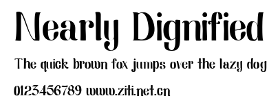 Nearly Dignified.ttf字體轉換器圖片