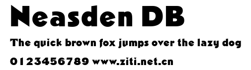 Neasden DB.ttf字體轉換器圖片
