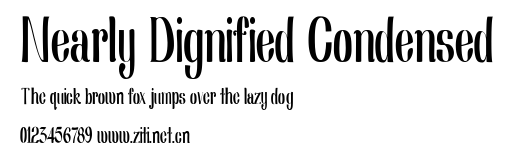 Nearly Dignified Condensed.ttf字體轉換器圖片