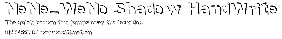 NeNe_WeNo Shadow HandWrite.ttf字體轉換器圖片