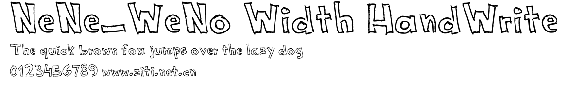 NeNe_WeNo Width HandWrite.ttf字體轉換器圖片