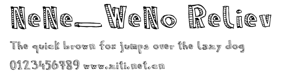 NeNe_WeNo Reliev.ttf字體轉換器圖片