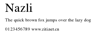 Nazli.ttf字體轉換器圖片