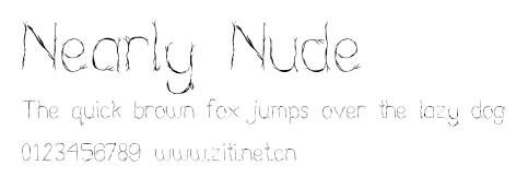 Nearly Nude.ttf字體轉換器圖片