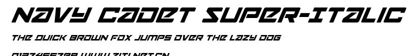 Navy Cadet Super-Italic.ttf字體轉換器圖片