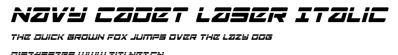 Navy Cadet Laser Italic.ttf字體轉換器圖片