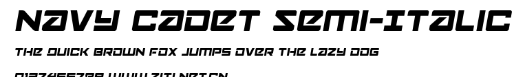 Navy Cadet Semi-Italic.ttf字體轉換器圖片