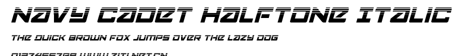 Navy Cadet Halftone Italic.ttf字體轉換器圖片