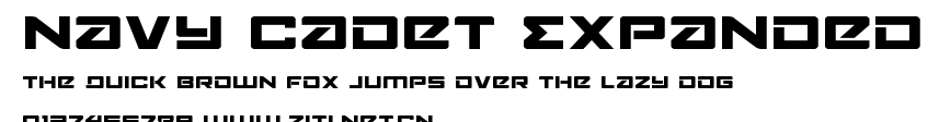 Navy Cadet Expanded.ttf字體轉換器圖片