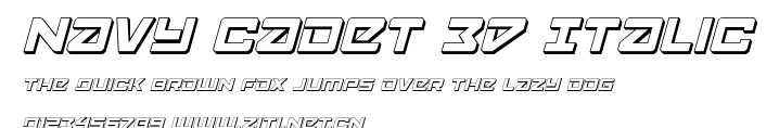 Navy Cadet 3D Italic.ttf字體轉換器圖片