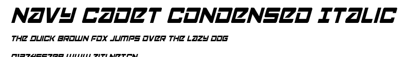 Navy Cadet Condensed Italic.ttf字體轉換器圖片
