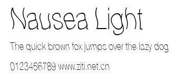 Nausea Light.ttf字體轉換器圖片