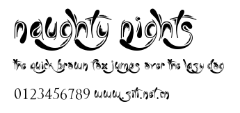 Naughty Nights.ttf字體轉換器圖片