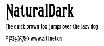 NaturalDark.ttf字體轉換器圖片
