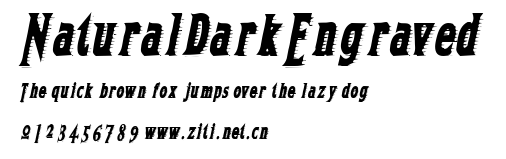 NaturalDarkEngraved.ttf字體轉換器圖片