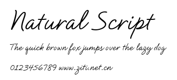 Natural Script.ttf字體轉換器圖片