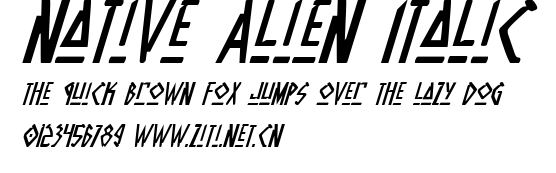 Native Alien Italic.ttf字體轉換器圖片