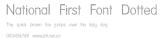 National First Font Dotted.ttf字體轉換器圖片