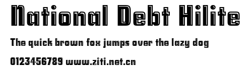 National Debt Hilite.ttf字體轉換器圖片