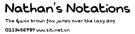 Nathan's Notations.ttf字體轉換器圖片