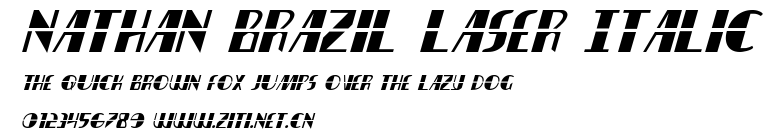 Nathan Brazil Laser Italic.ttf字體轉換器圖片