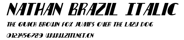 Nathan Brazil Italic.ttf字體轉換器圖片