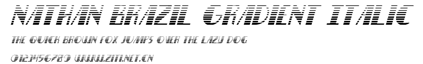 Nathan Brazil Gradient Italic.ttf字體轉換器圖片