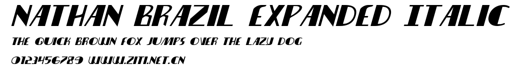 Nathan Brazil Expanded Italic.ttf字體轉換器圖片