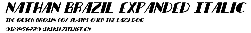 Nathan Brazil Expanded Italic.ttf字體轉換器圖片
