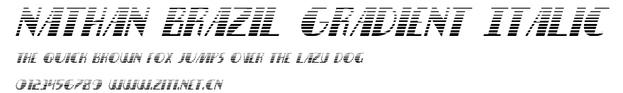 Nathan Brazil Gradient Italic.ttf字體轉換器圖片