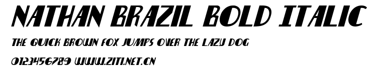 Nathan Brazil Bold Italic.ttf字體轉換器圖片