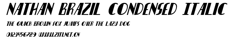 Nathan Brazil Condensed Italic.ttf字體轉換器圖片