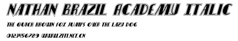 Nathan Brazil Academy Italic.ttf字體轉換器圖片