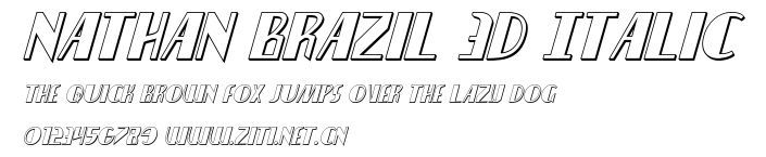Nathan Brazil 3D Italic.ttf字體轉換器圖片