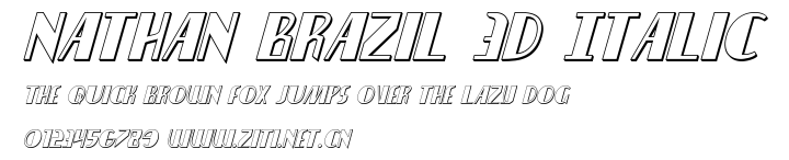 Nathan Brazil 3D Italic.ttf字體轉換器圖片