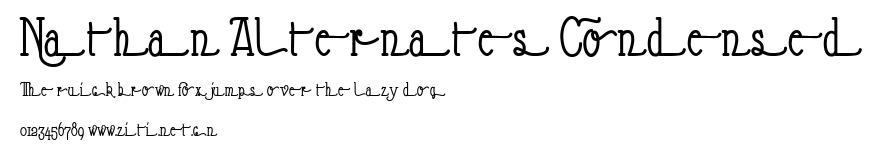 Nathan Alternates Condensed.ttf字體轉換器圖片