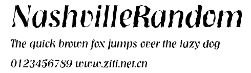 NashvilleRandom.ttf字體轉換器圖片
