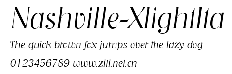 Nashville-XlightIta.ttf字體轉換器圖片