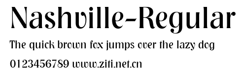Nashville-Regular.ttf字體轉換器圖片