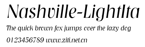 Nashville-LightIta.ttf字體轉換器圖片