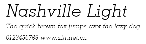 Nashville Light.ttf字體轉換器圖片
