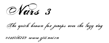 Nars 3.ttf字體轉換器圖片