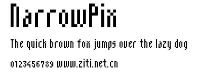 NarrowPix.ttf字體轉換器圖片