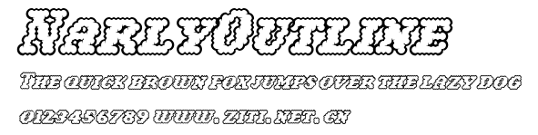 NarlyOutline.ttf字體轉換器圖片
