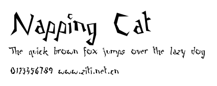 Napping Cat.ttf字體轉換器圖片