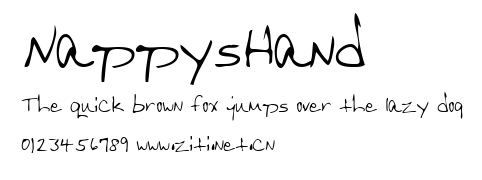 NappysHand.ttf字體轉換器圖片